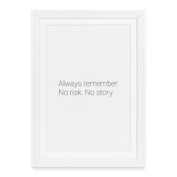 Motivational saying - Framed poster (27 × 37 cm) - white - Front