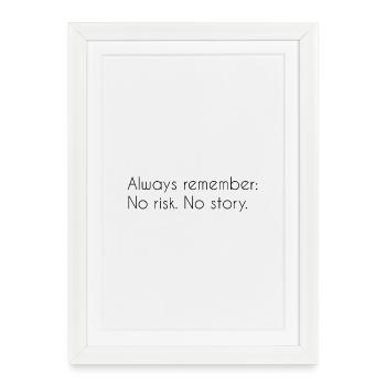 Motivational saying - Framed poster (27 × 37 cm) - white - Front