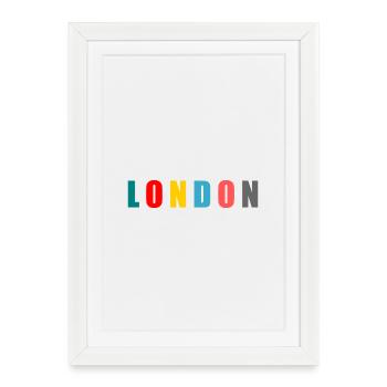 LONDON. LONDRES. BRITISH. ANGLETERRE. UK. CAPITALE - Affiche encadrée (27 × 37 cm) - blanc - Devant