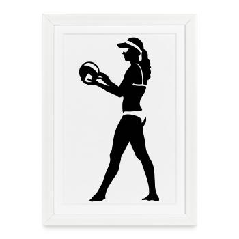 beachvolleyball - Framed poster (27 × 37 cm) - white - Front