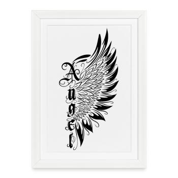 Ange ailé Ange ailé - Affiche encadrée (27 × 37 cm) - blanc - Devant