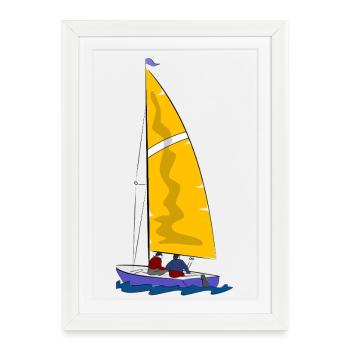 Voile - Affiche encadrée (27 × 37 cm) - blanc - Devant