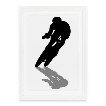 Coureur - Affiche encadrée (27 × 37 cm) - blanc - Devant