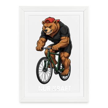 Vélo de route Vélo Vélo Sport Vélo VTT - Affiche encadrée (27 × 37 cm) - blanc - Devant