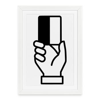 Vecteur d’expulsion de cartes arbitres - Affiche encadrée (27 × 37 cm) - blanc - Devant