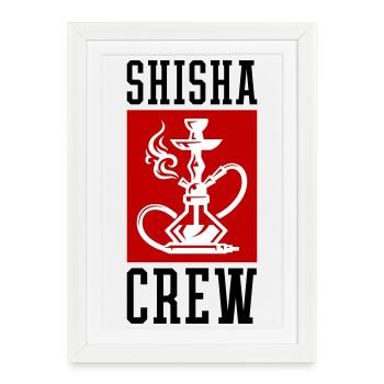 Équipe Shisha - Affiche encadrée (27 × 37 cm) - blanc - Devant