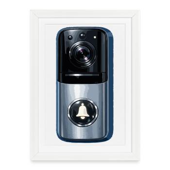 Smart Doorbell Lens - Framed poster (27 × 37 cm) - white - Front