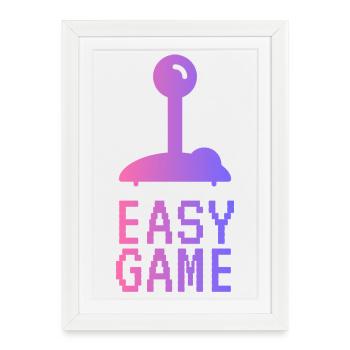 Easy Pixel Gradient Game - Framed poster (27 × 37 cm) - white - Front