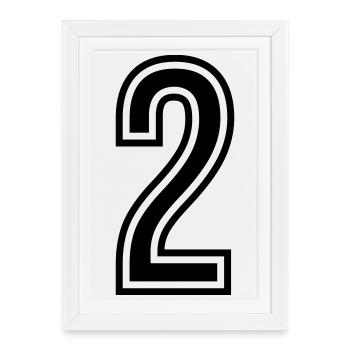 2 Symbole numérique - Affiche encadrée (27 × 37 cm) - blanc - Devant