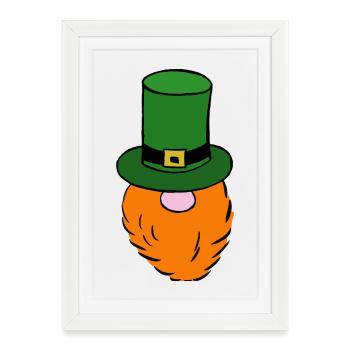 Green Leprechaun Hat - Framed poster (27 × 37 cm) - white - Front
