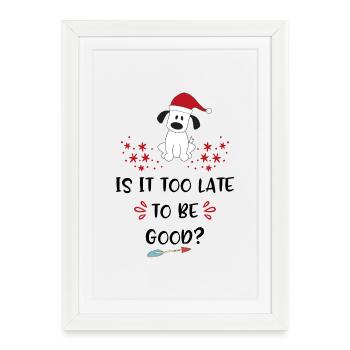 Noël - Affiche encadrée (27 × 37 cm) - blanc - Devant
