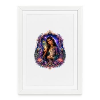 Mystic Cat Keeper - Framed poster (27 × 37 cm) - white - Front