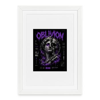 Statue néon d’Oblivion Chaos - Affiche encadrée (27 × 37 cm) - blanc - Devant