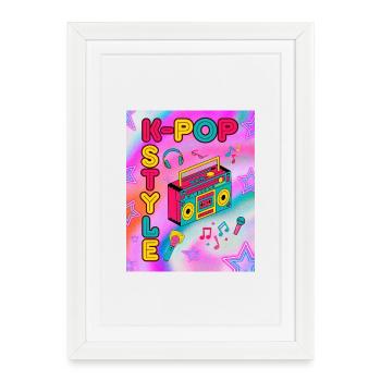 K-Pop Style - Framed poster (27 × 37 cm) - white - Front