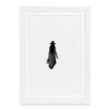 horror_shirt_transparent - Affiche encadrée (27 × 37 cm) - blanc - Devant