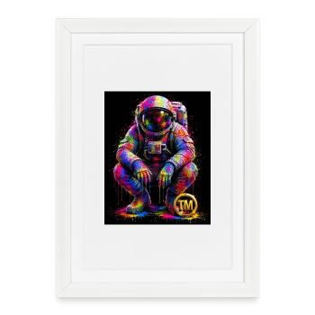Colorful Space Art - Framed poster (27 × 37 cm) - white - Front