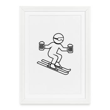 Après Ski Club - Framed poster (27 × 37 cm) - white - Front