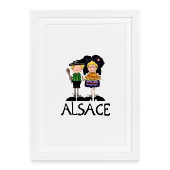Folk couple - Framed poster (27 × 37 cm) - white - Front