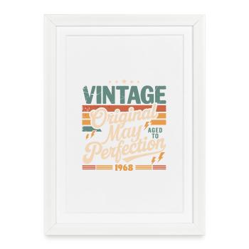 Millésime mai 1968 – Perfection pendant 58 ans - Affiche encadrée (27 × 37 cm) - blanc - Devant