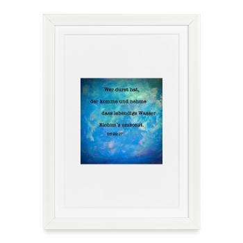 Finde Jesus von Eunice Ahiale - Gerahmtes Poster (27 × 37 cm) - Weiß - Vorne