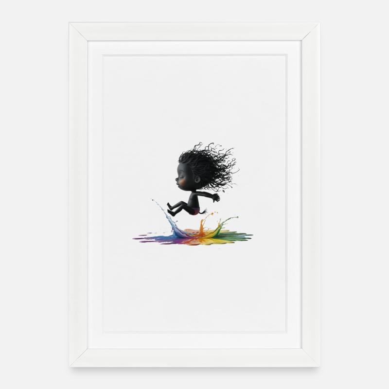 Elfie - Gerahmtes Poster (27 × 37 cm) - Weiß