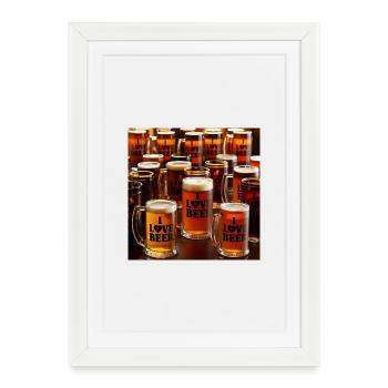 Beer love in a glass - Framed poster (27 × 37 cm) - white - Front