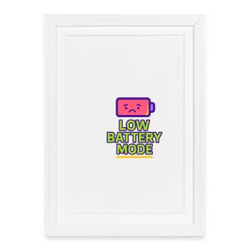 Mode batterie faible - Affiche encadrée (27 × 37 cm) - blanc - Devant