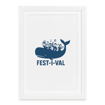 festival - Affiche encadrée (27 × 37 cm) - blanc - Devant