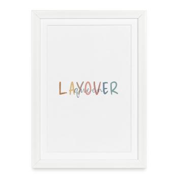 Flight Attendant Geschenk - Flugbegleiter Geschenk - Gerahmtes Poster (27 × 37 cm) - Weiß - Vorne