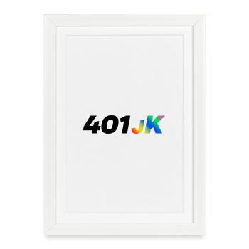 401JK Rainbow Gradient - Framed poster (27 × 37 cm) - white - Front