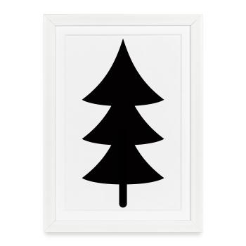 Sapin - Affiche encadrée (27 × 37 cm) - blanc - Devant
