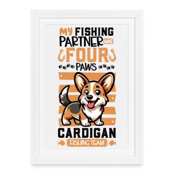 Fishing and Carea Leonés - Framed poster (27 × 37 cm) - white - Front