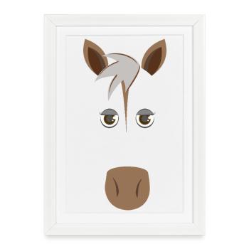Funny Horse Face Halloween Costume – Horse Lover - Framed poster (27 × 37 cm) - white - Front