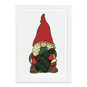 brownie - Affiche encadrée (27 × 37 cm) - blanc - Devant