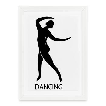 Danse - Affiche encadrée (27 × 37 cm) - blanc - Devant