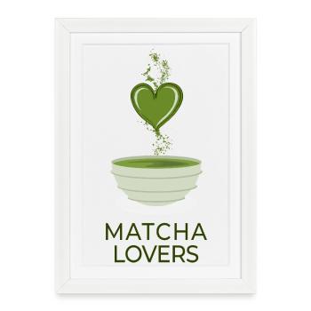 Matcha Lovers Japanese Tea Lifestyle - Framed poster (27 × 37 cm) - white - Front