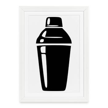 Cocktail Shaker Cocktail Bar Gift Bartender - Framed poster (27 × 37 cm) - white - Front