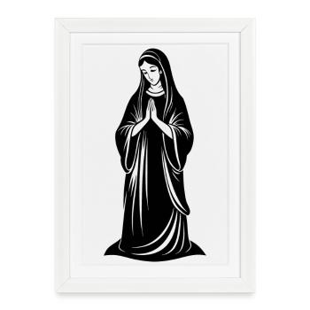 Virgin Mary Praying - Framed poster (27 × 37 cm) - white - Front