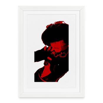 Noir - Affiche encadrée (27 × 37 cm) - blanc - Devant