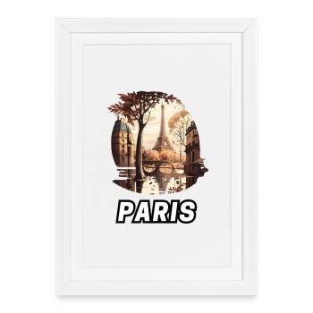 Paris - Affiche encadrée (27 × 37 cm) - blanc - Devant