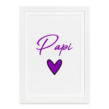PAPY. FÊTE DES PÈRES. BONNE FÊTE PAPY. JE T'AIME. - Affiche encadrée (27 × 37 cm) - blanc - Devant