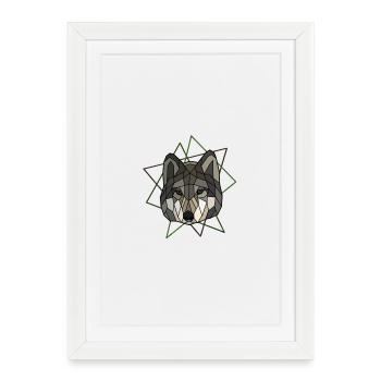 Wolf - Affiche encadrée (27 × 37 cm) - blanc - Devant