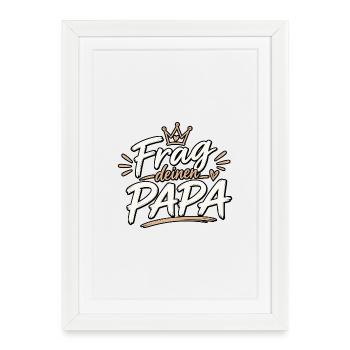 Mama -Lustiges Geschenk- - Gerahmtes Poster (27 × 37 cm) - Weiß - Vorne