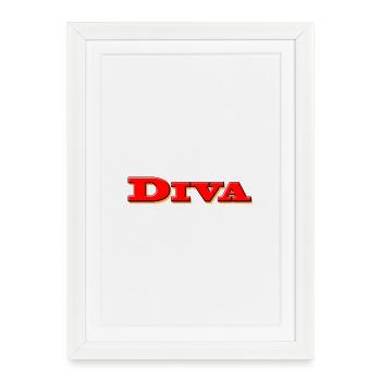 diva - Framed poster (27 × 37 cm) - white - Front