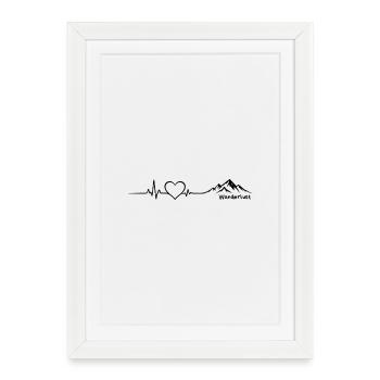 Wanderlust Mountains Mountains Hiking - Framed poster (27 × 37 cm) - white - Front