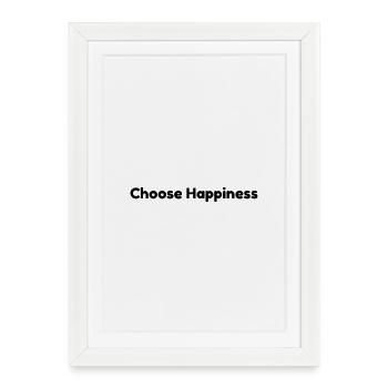 Choisissez le bonheur - Affiche encadrée (27 × 37 cm) - blanc - Devant
