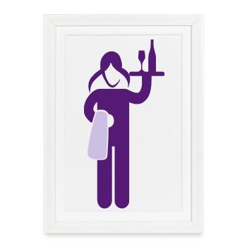 waitress - Framed poster (27 × 37 cm) - white - Front