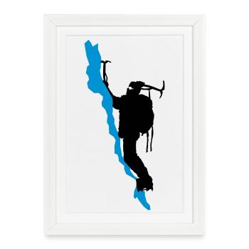 alpinist_1 - Affiche encadrée (27 × 37 cm) - blanc - Devant