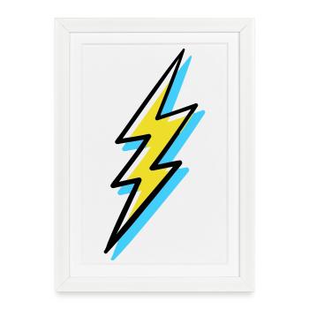 Foudre de style Vanguard - Affiche encadrée (27 × 37 cm) - blanc - Devant
