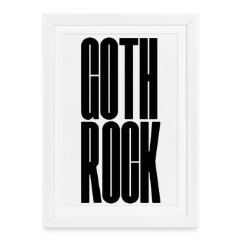 Goth Rock design de logo typographique audacieuse - Affiche encadrée (27 × 37 cm) - blanc - Devant